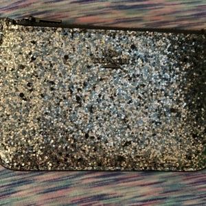Coach glitter zip card case